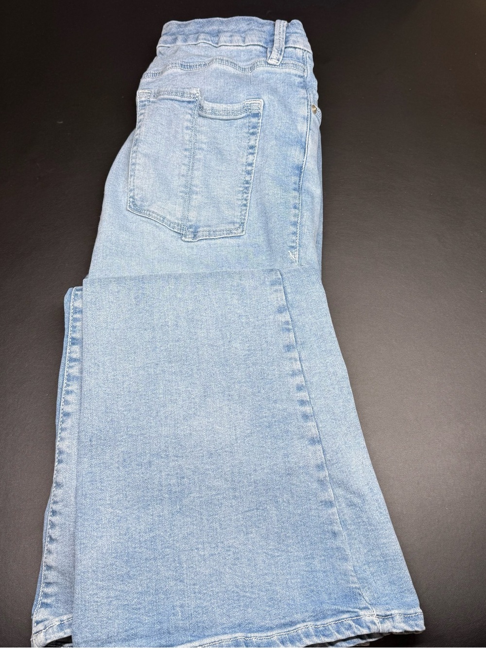 Good American Light Blue Wide Leg Jeans